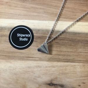 Silver Plated Airplane Necklace NWT